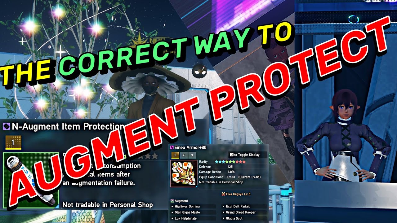 PSO2 NGS | The CORRECT Way To Use Augment Item Protection - Get The BEST GEAR Possible!
