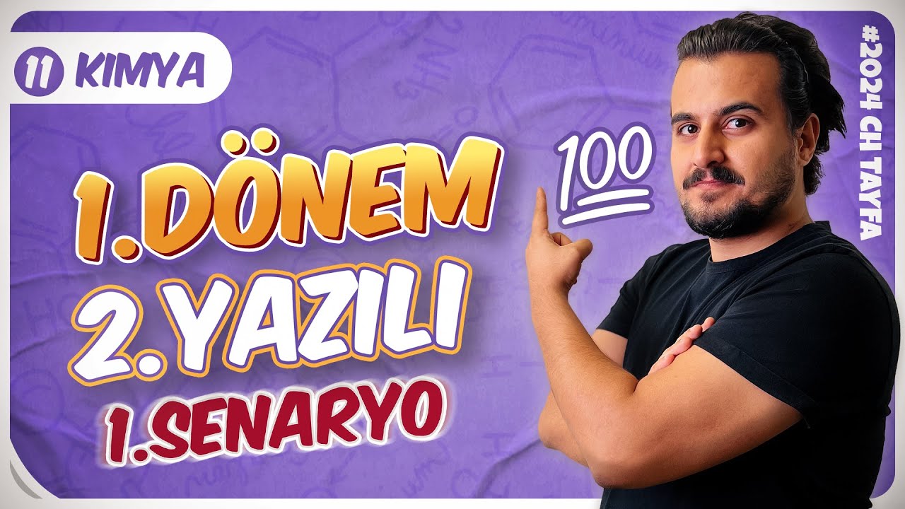 11.Sınıf 1.Dönem 2.Yazılı Soruları | 1.Senaryo | 11.Sınıf Kimya