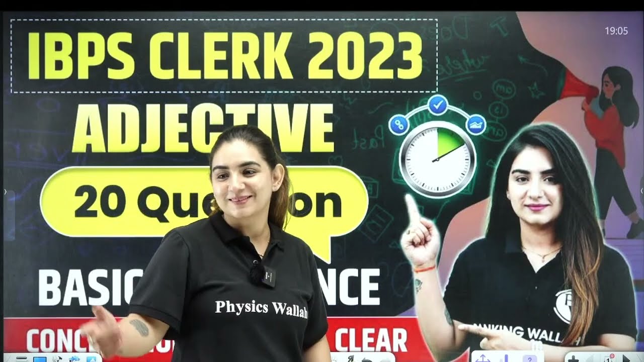 IBPS Clerk 2023 | Adjective - Concept, Types, Rules, Questions | English By Anchal Mam