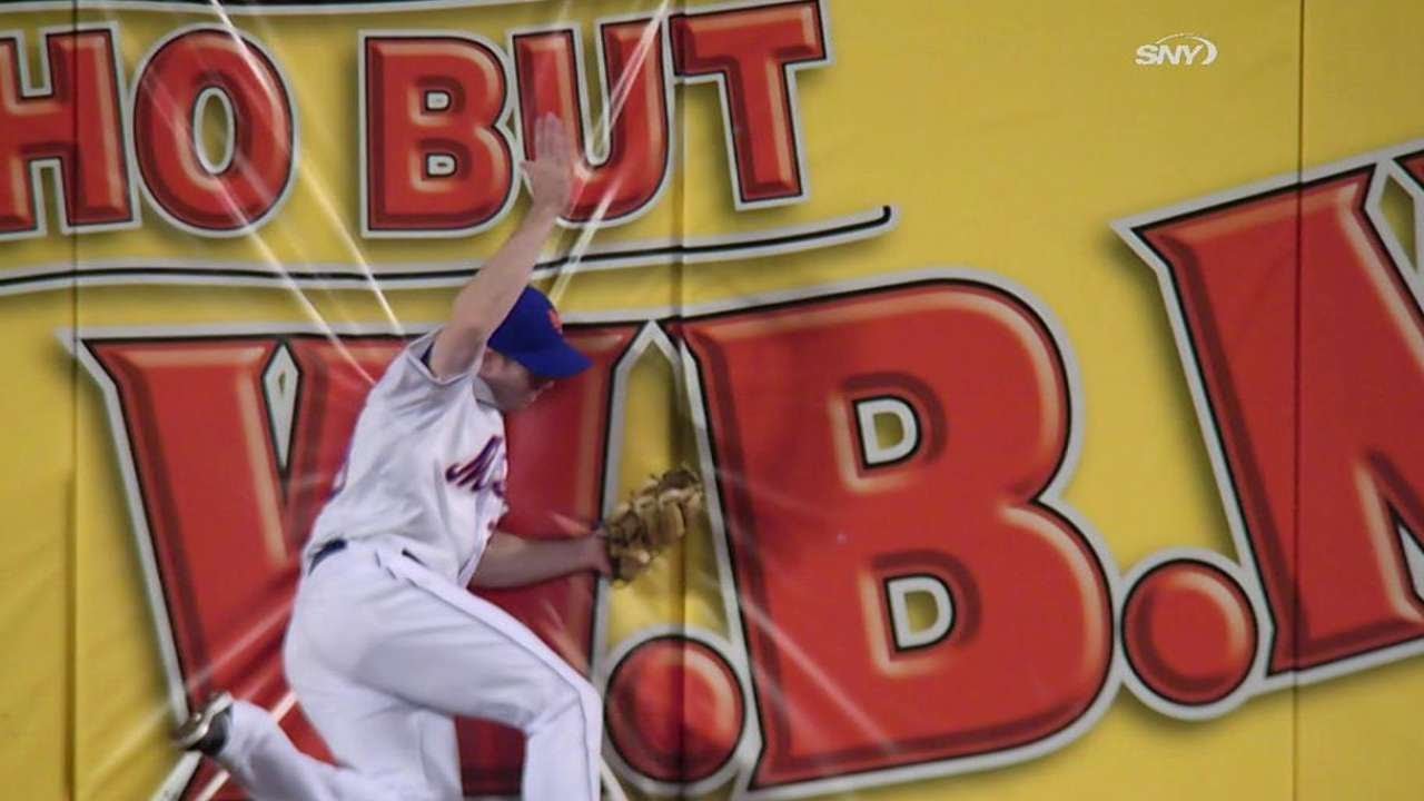 STL@NYM: Baxter's great grab keeps no-hitter alive