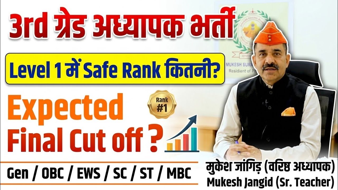 3rd Grade Level 1: क्या है Safe Rank? जानिए Category-wise Expected Final Cut-off! Safe Rank 