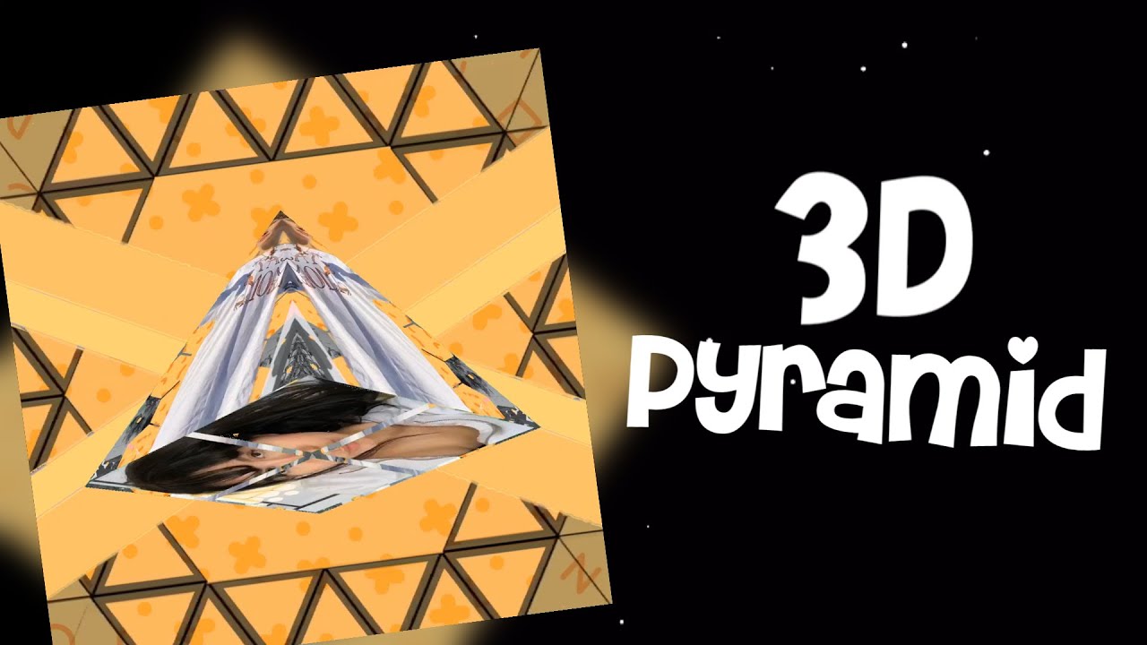 3D pyramid with pop up thing transition on video star