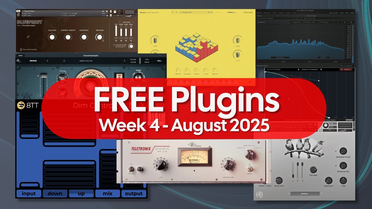 Latest FREE Plugins & Kontakt Libraries | Week 4 August 2025 | No Talking