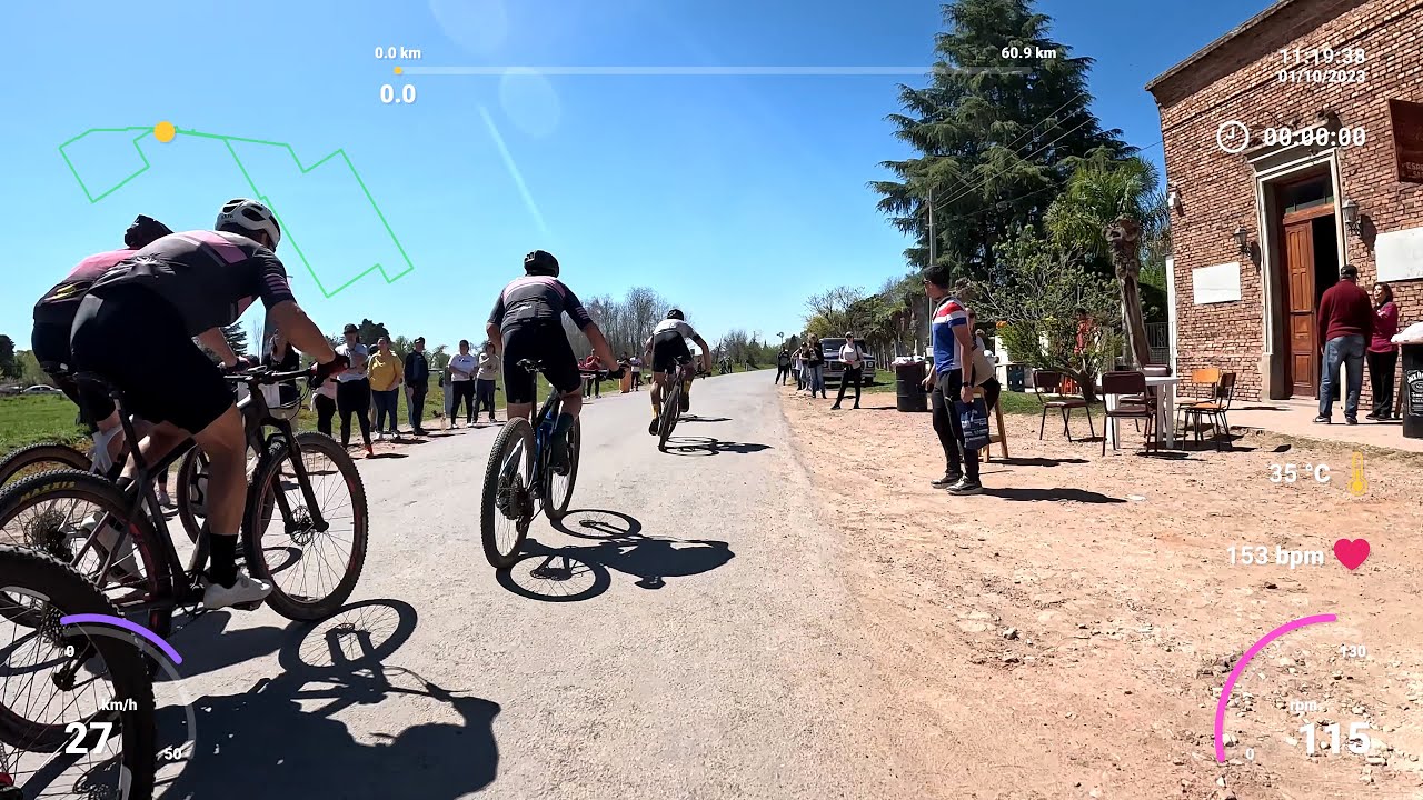 Carrera ruralera MTB en Villa Ruiz - domingo 1 octubre 2023 - Leo Caero - completa con telemetria