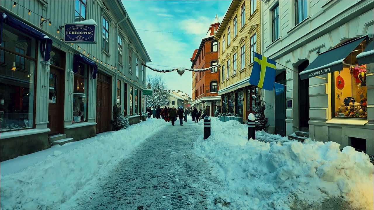 Haga Nygata, Gothenburg - Morning Walk After Heavy Snow