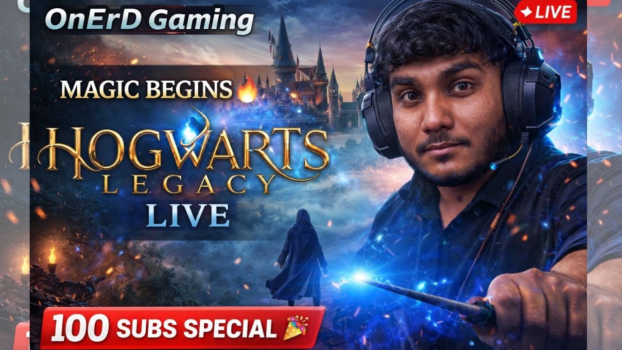 100 Subscribers Special 🎉 Hogwarts Legacy LIVE | Open World Magic Begins 🔥 ONERD GAMING LIVE STREAM