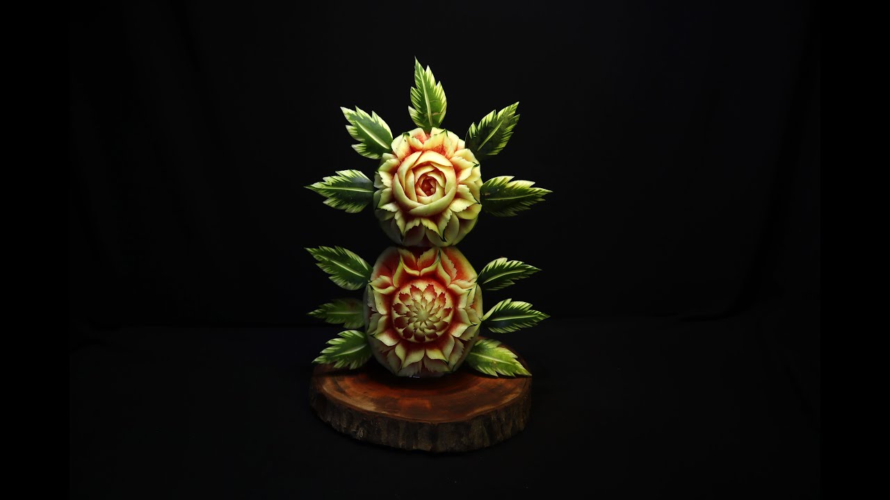 Amazing Watermelon Carving | Culinary Art | Fruit Decoration | Flower Design