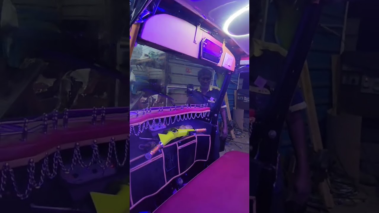 ape auto rickshaw 🛺 decoration #lightingdecoretion #painting #autolover #modified #autorickshaw#ape