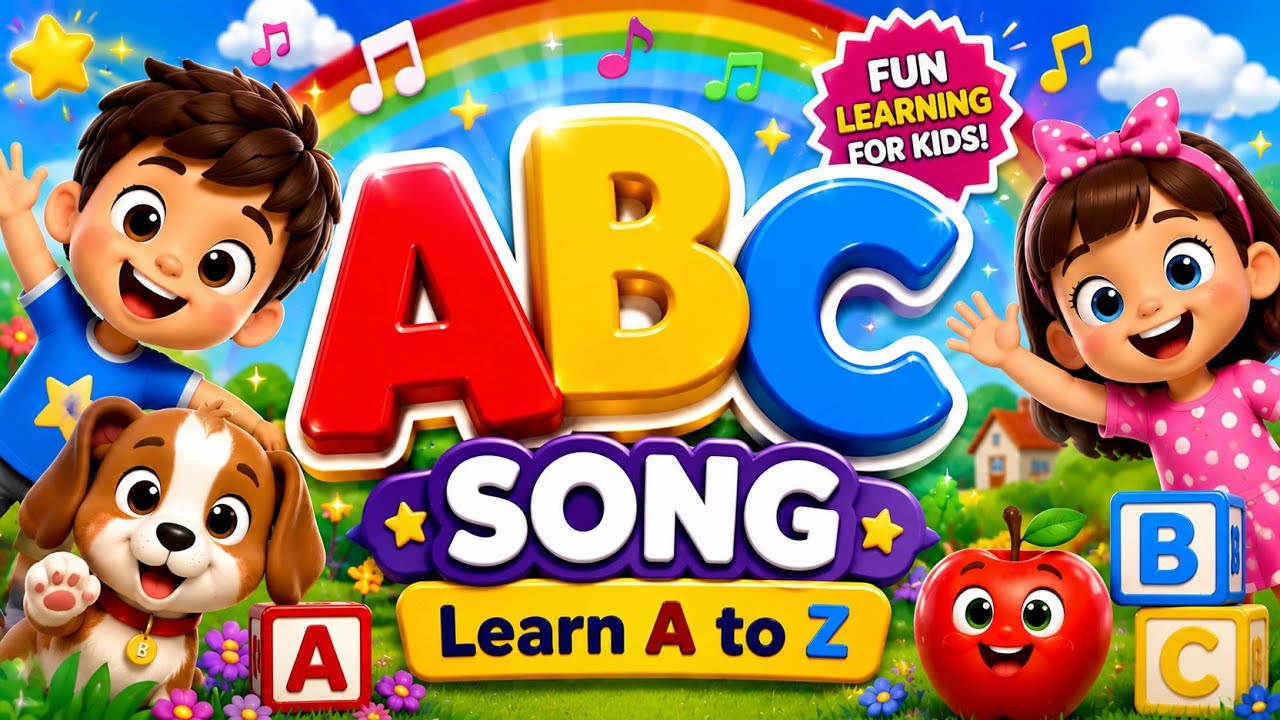 ABC Song for Kids | Funny Alphabet Rhymes A to Z | Learn with Fun