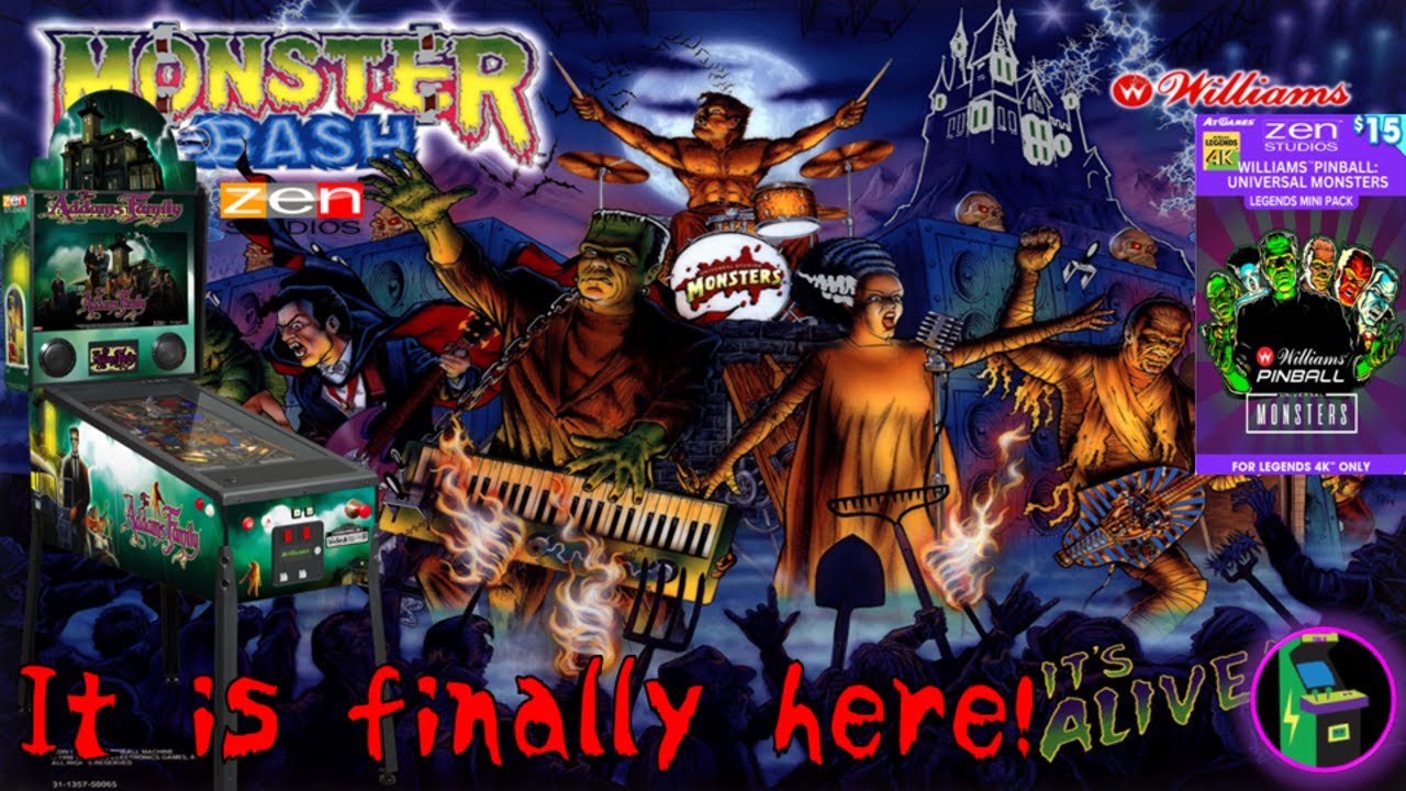 Atgames 4K Pinball - First Look At Williams Monster Bash!
