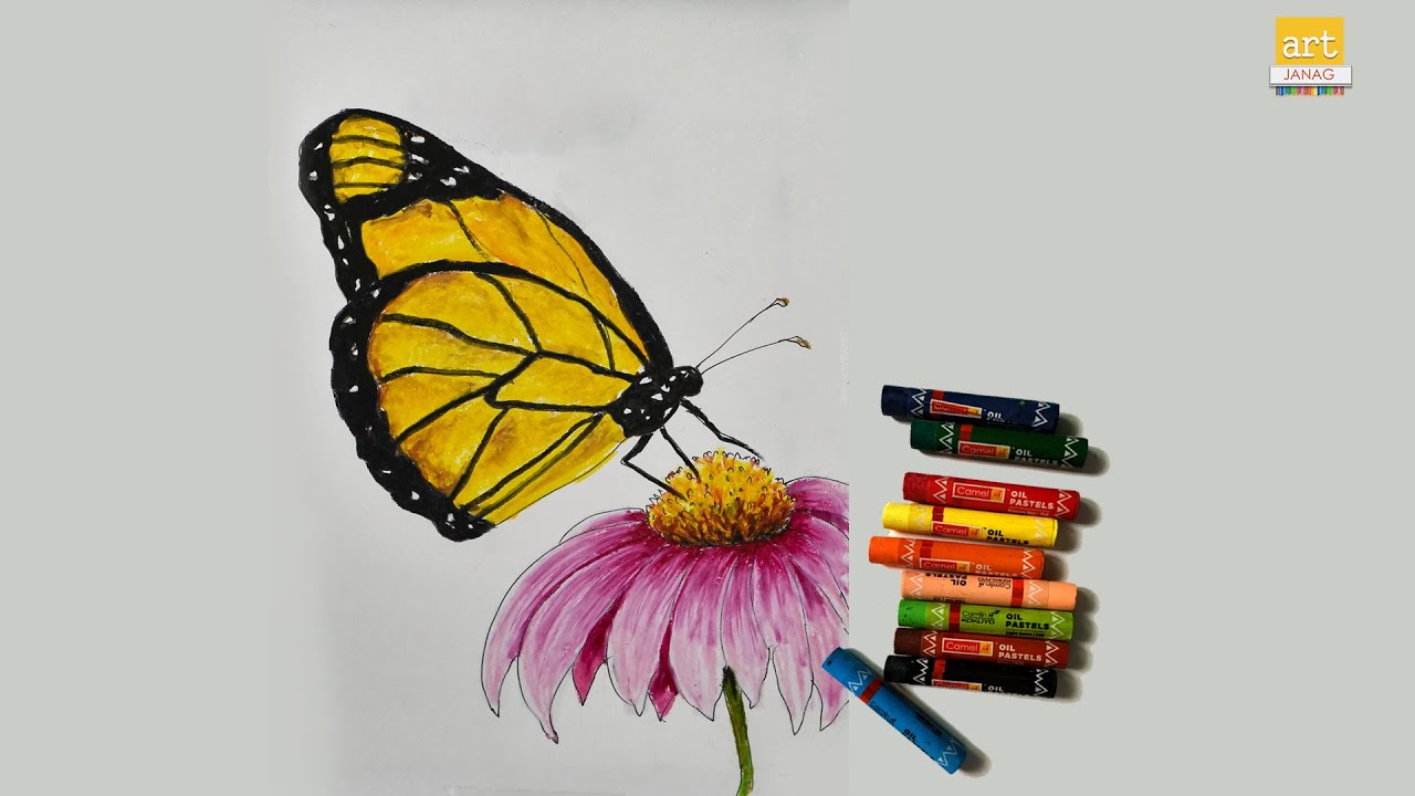 How to Draw a Butterfly II Butterfly Painting II #artjanag