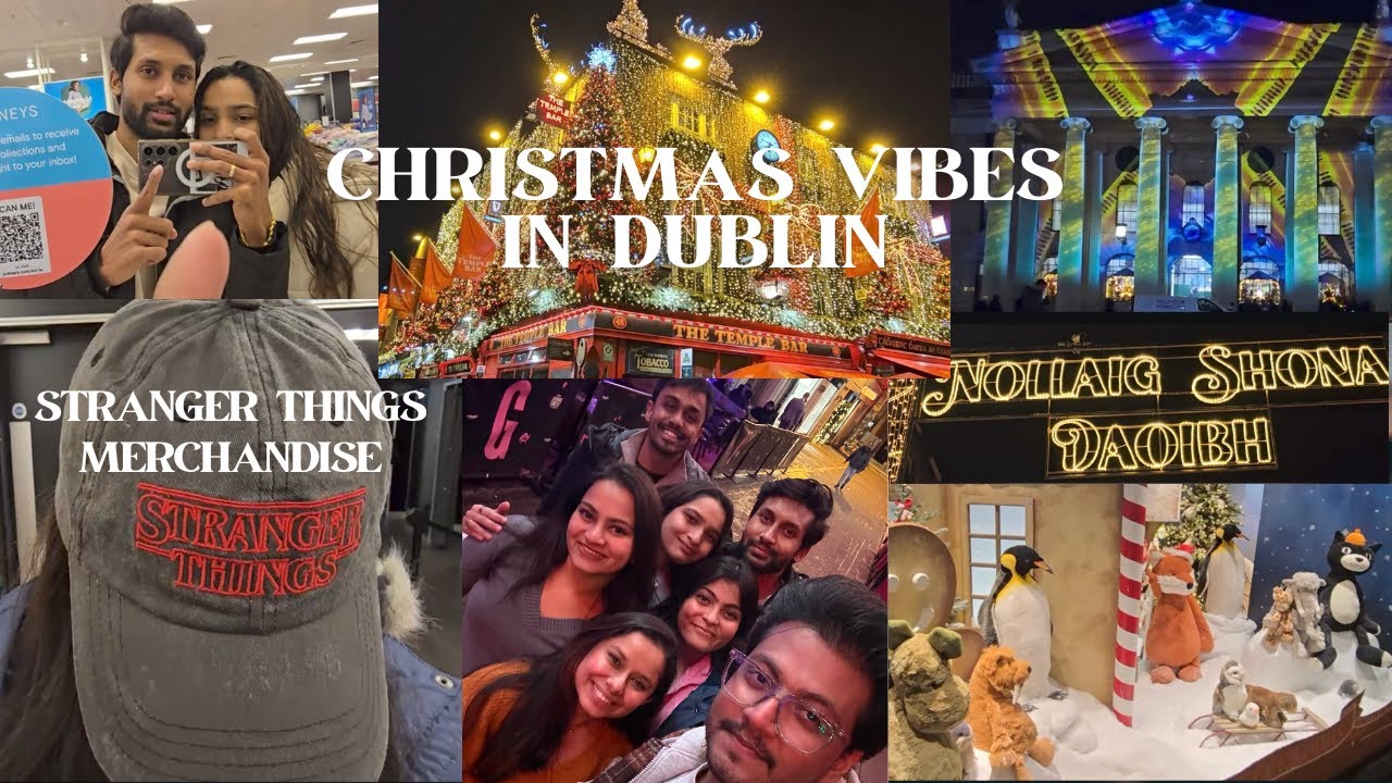 CHRISTMAS VIBES IN DUBLIN 🎄 & STRANGER THINGS MERCHANDISE | #templebar #ireland #christmas #dublin