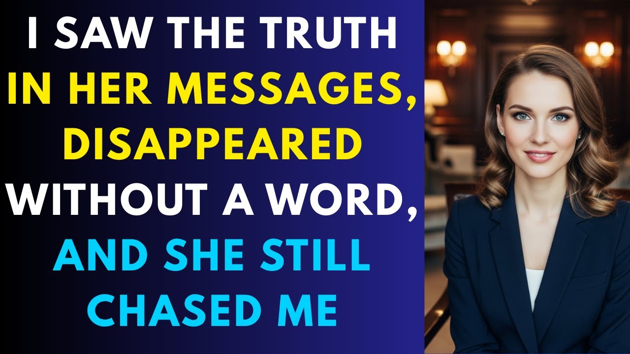 I Saw the Truth in Her Messages, Disappeared Without a Word, and She Still Chased Me