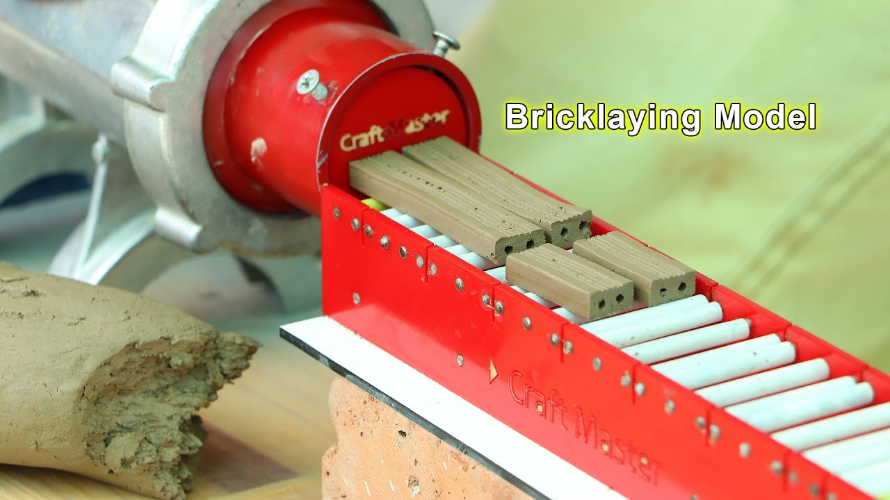 DIY-How to make mini Bricks, Mini Construction, Mini bricks machine