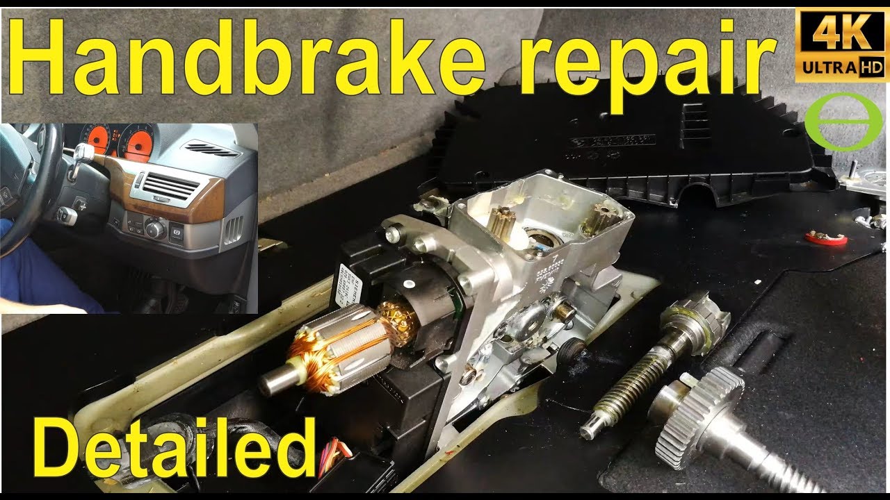 How to repair the electronic park brake actuator gear on a BMW (E65) - step by step