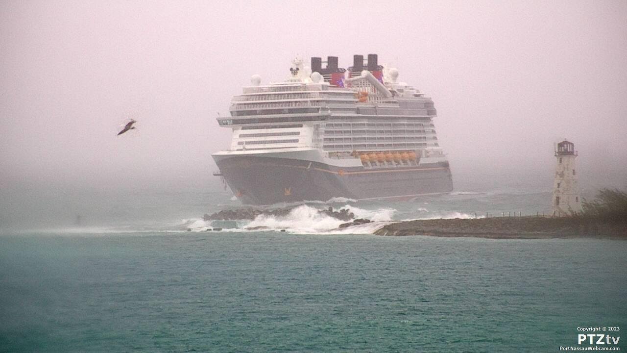 DISNEY WISH - Onward against the storm! Rocking and Rolling in Nassau, Bahamas 4/11/2023