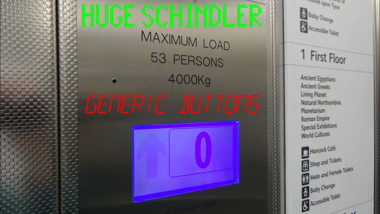 HUGE Schindler 2400(?) MRL(?) Elevator at the Great North Museum in Newcastle