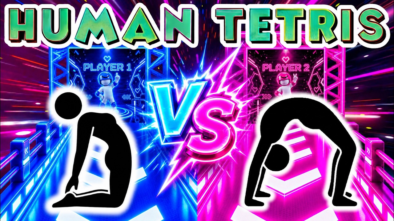 HUMAN TETRIS PVP 🔥 | 1 VS 1 Battle | Interactive Reaction Game | Only 1 Winner #3