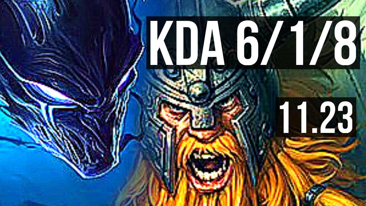 NOCTURNE vs OLAF (JNG) | 6/1/8, Dominating, Rank 12 Nocturne | EUW Grandmaster | 11.23