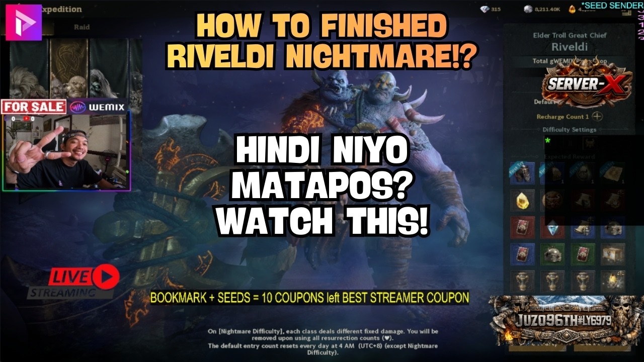 LEGEND OF YMIR : HOW TO DEFEAT RIVELDI NIGHTMARE? WATCH THIS! TATLONG ORAS LANG NAMAN BINANATAN HAHA