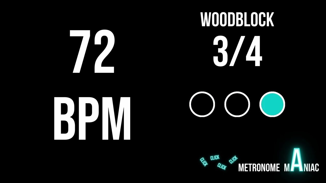 3/4 Metronome 72 BPM