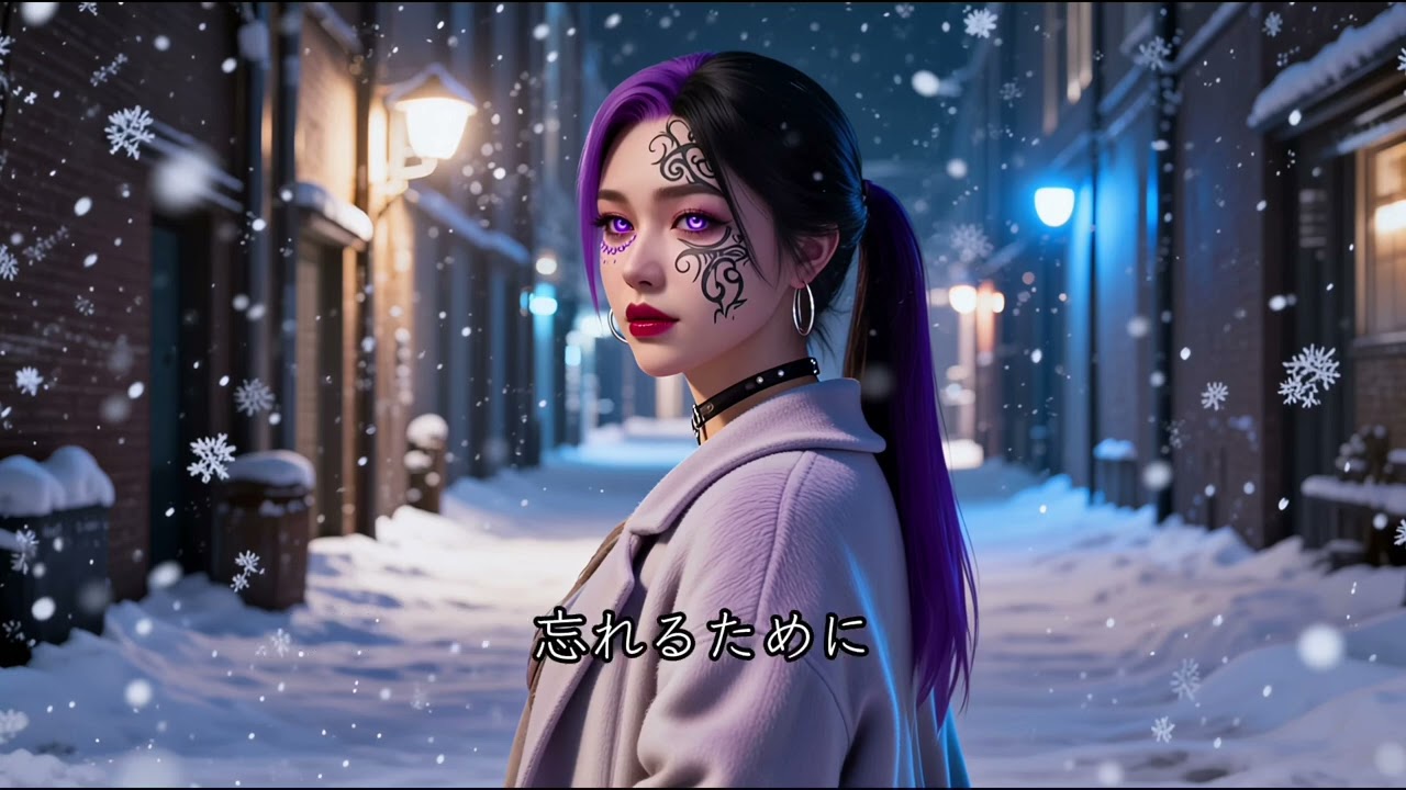 【AI-Music】AIシンガー KaguyA | Winter Echo (Lyric Video)