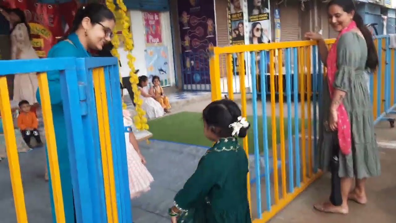 Darshika Ke School 🏫 🎒 Me Manayi Gyi Haritalika Teej🪔🙏🌿🏵🥻 @DollyDarshika #hariyaliteej #teej