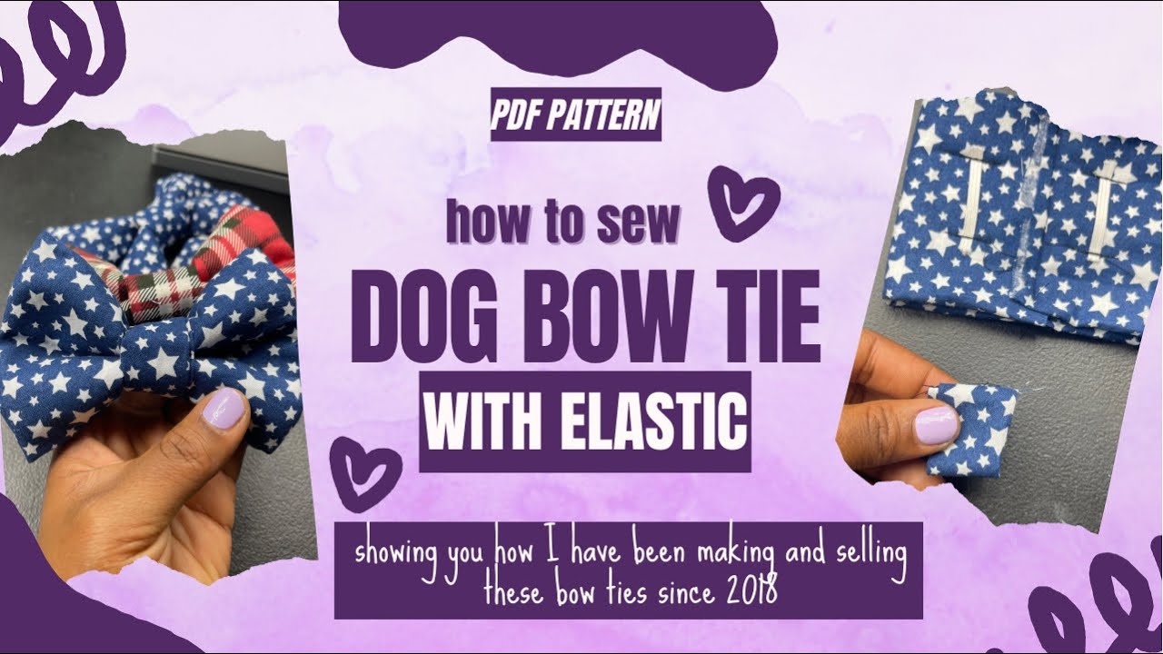 DIY: How to Sew a FLUFFY Dog Bow tie with elastic- sharing how I make my bestselling dog bow ties