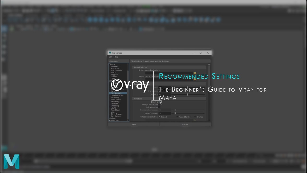 Recommended Settings | Beginner's Guide to Vray for Maya