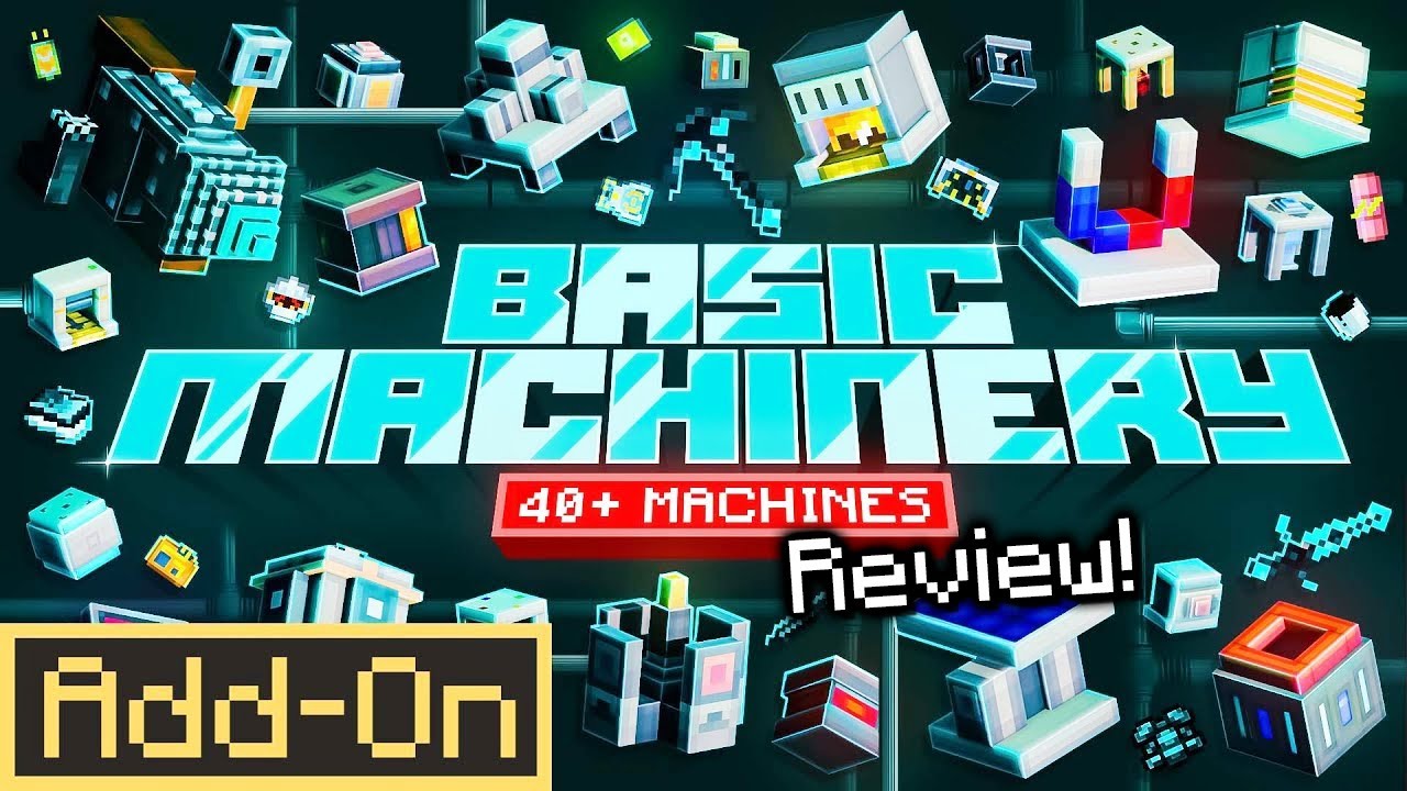 BASIC MACHINERY ADDON: Minecraft Bedrock Edition Technical Mod in-depth review