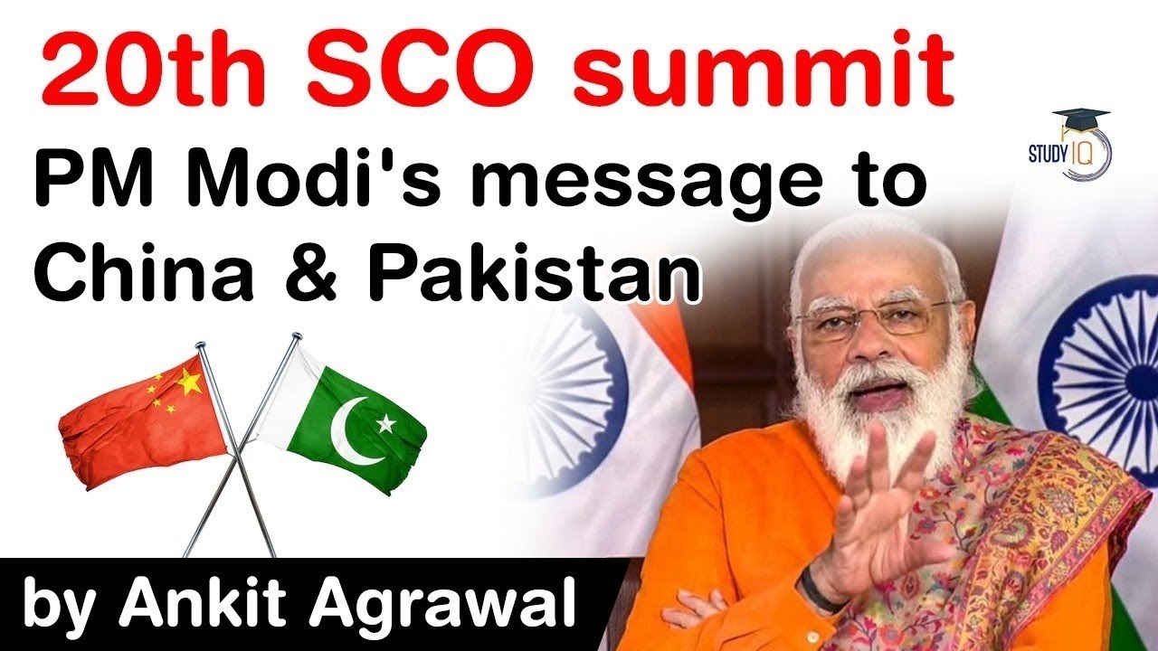 SCO Summit 2020 - PM Modi gives a stern message to China and Pakistan #UPSC #IAS