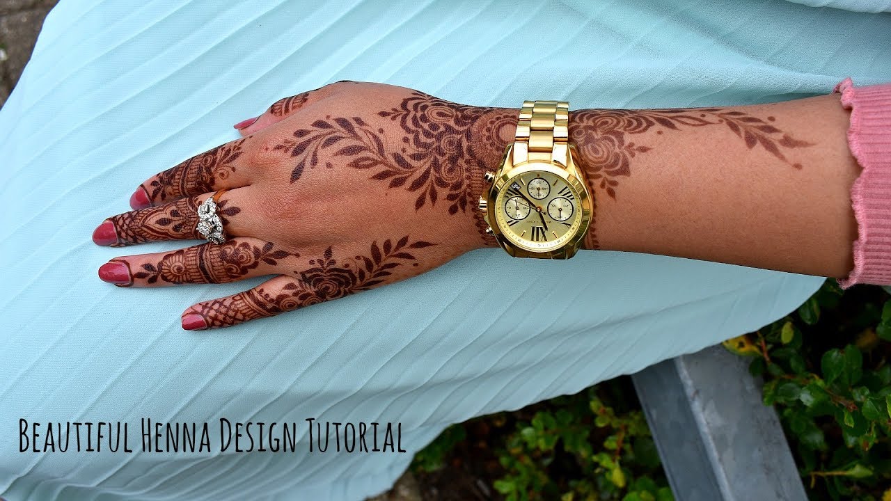 Beautiful Henna design using Jagua Henna Mix | Tutorial
