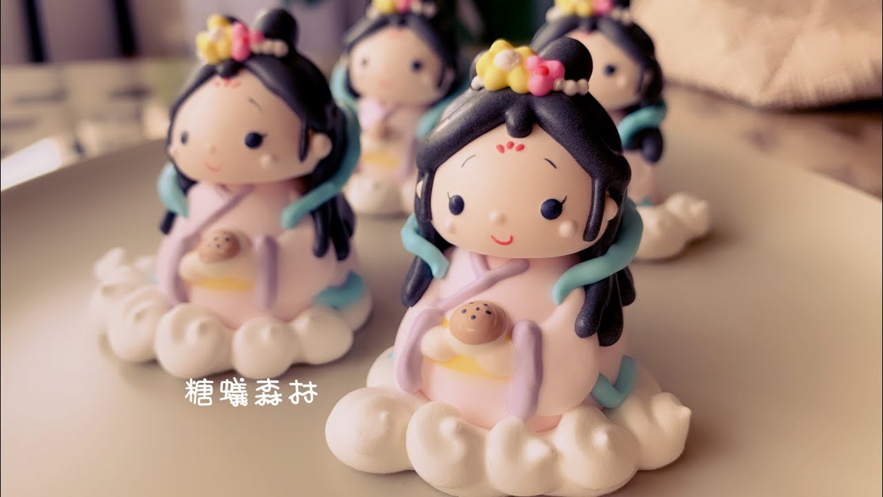 ［甜到懷疑人生］Meringue Cookies立體馬林糖製作- 中秋快樂之嫦娥愛吃蛋黃酥