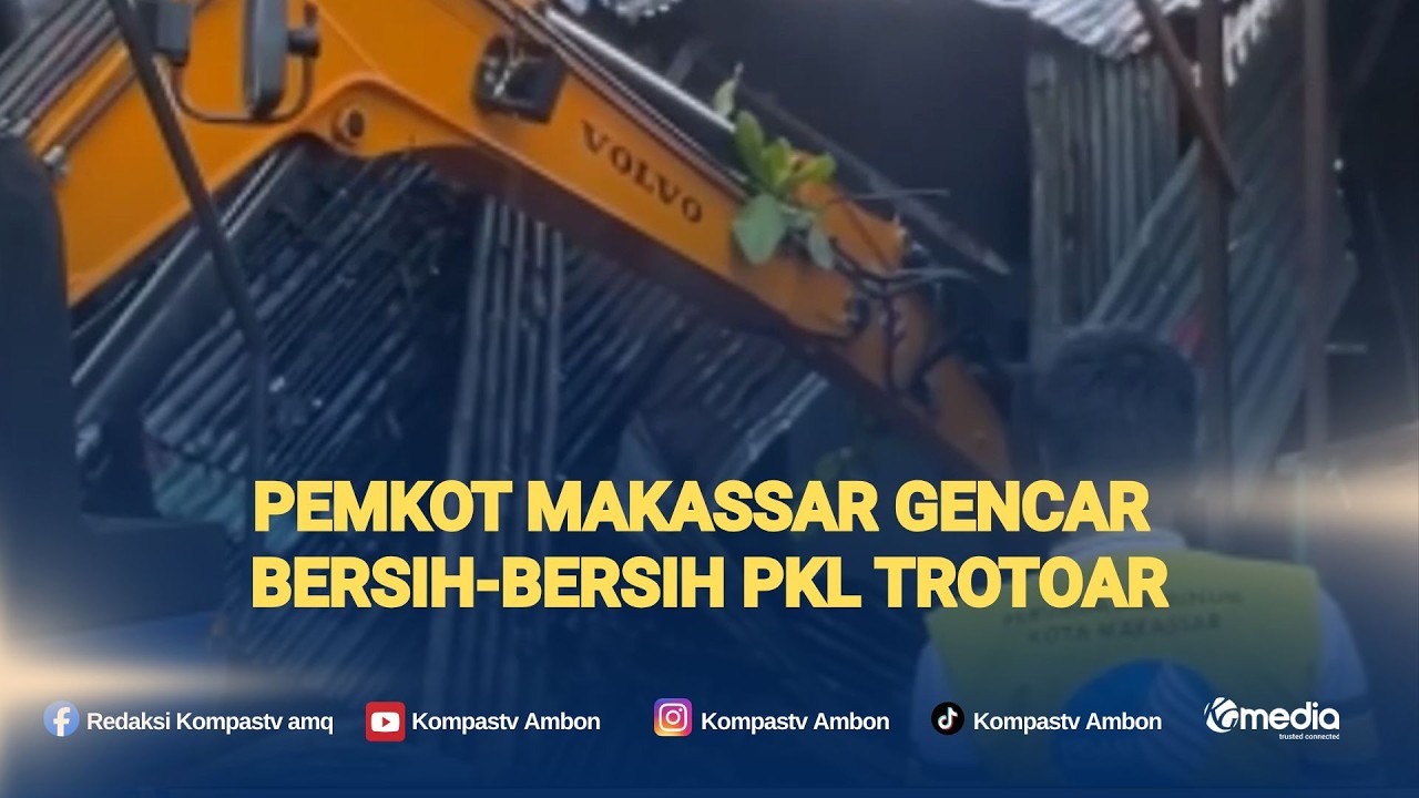 Pemkot Makassar Gencar Bersih Bersih PKL Trotoar