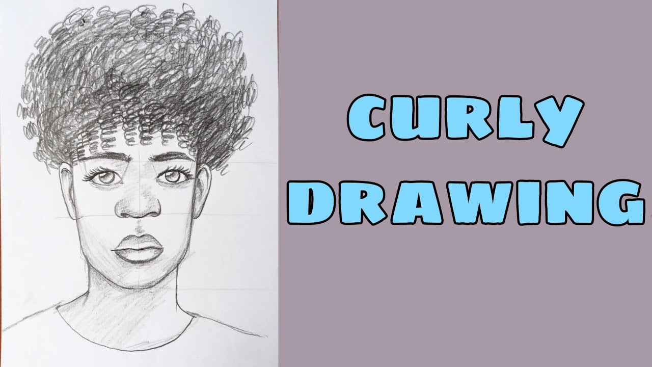 black male face drawing , sketching