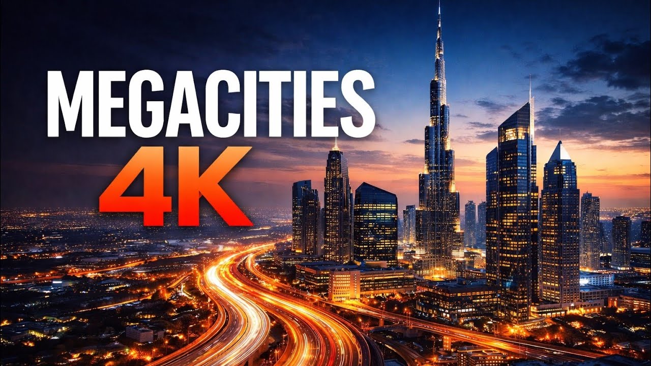 Megacities 4K Ultra HD Drone Footage | Epic World City Skylines & Night Lights