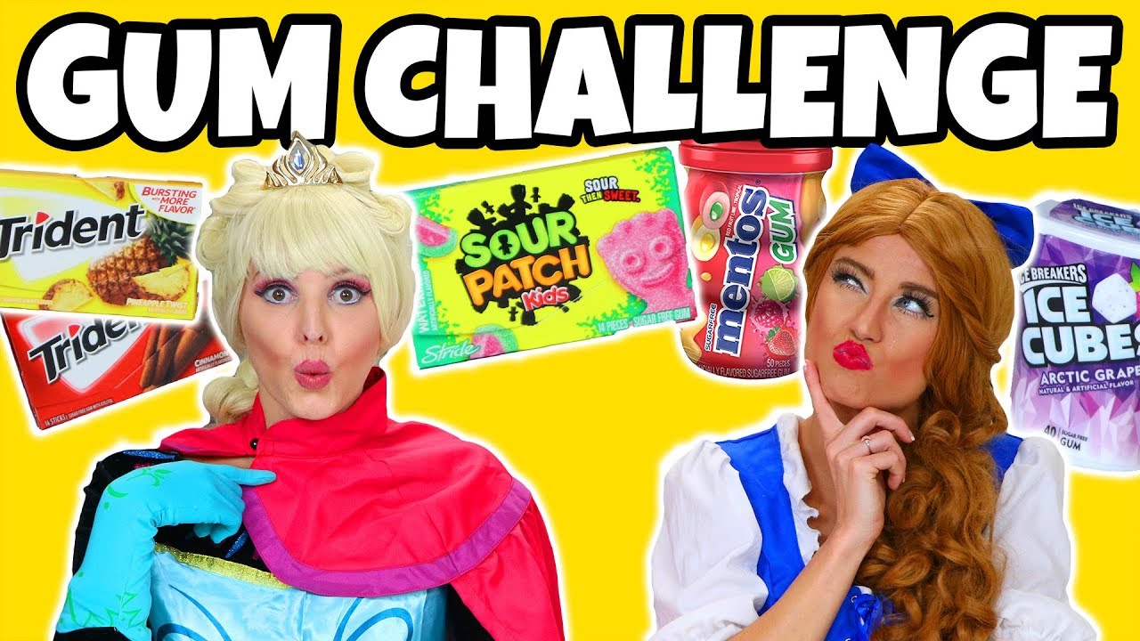 GUM CHALLENGE! (WE GUESS WITH OUR EYES CLOSED)