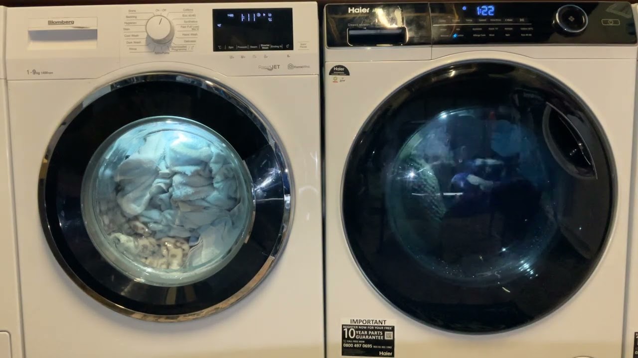 Wash Race Blomberg RapidJet LWF194520QW Vs Haier Direct Motion HW90-B14959U1 Cottons 40 1400rpm