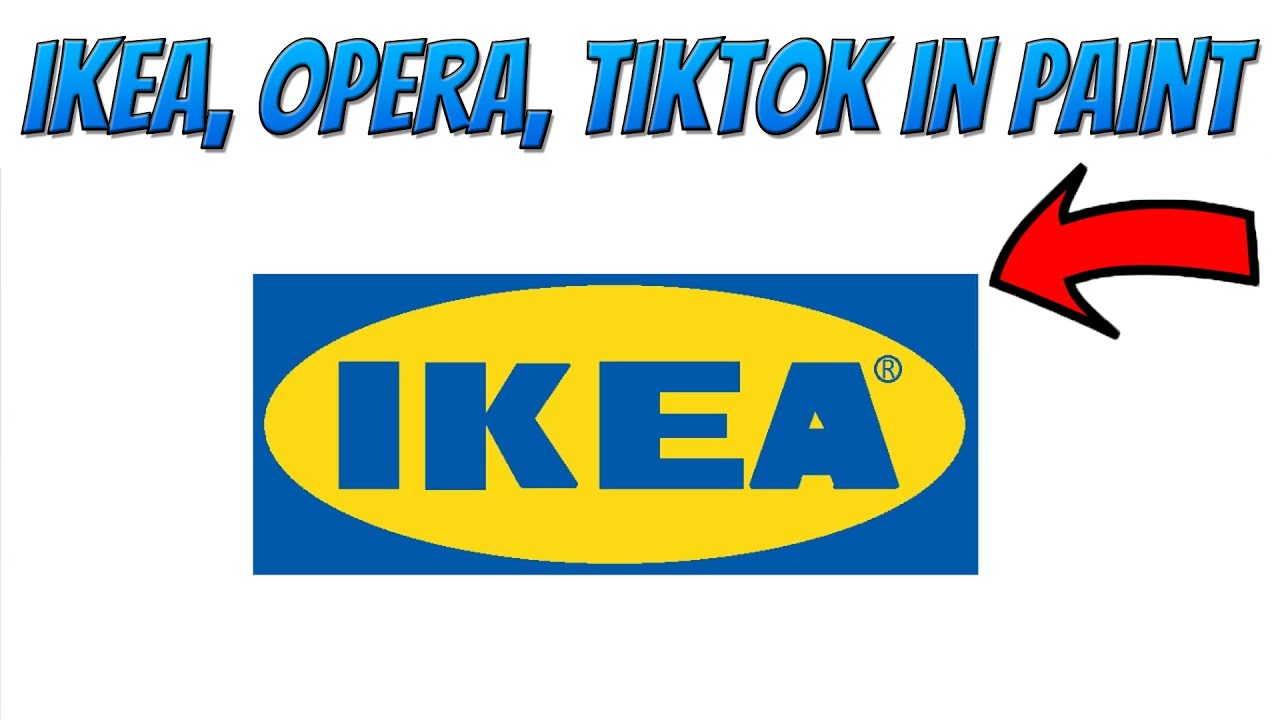 How to Draw Ikea, Apple, Opera, Tiktok, Minecraft Logo in MS Paint (Tutorial) Famous Company Logos
