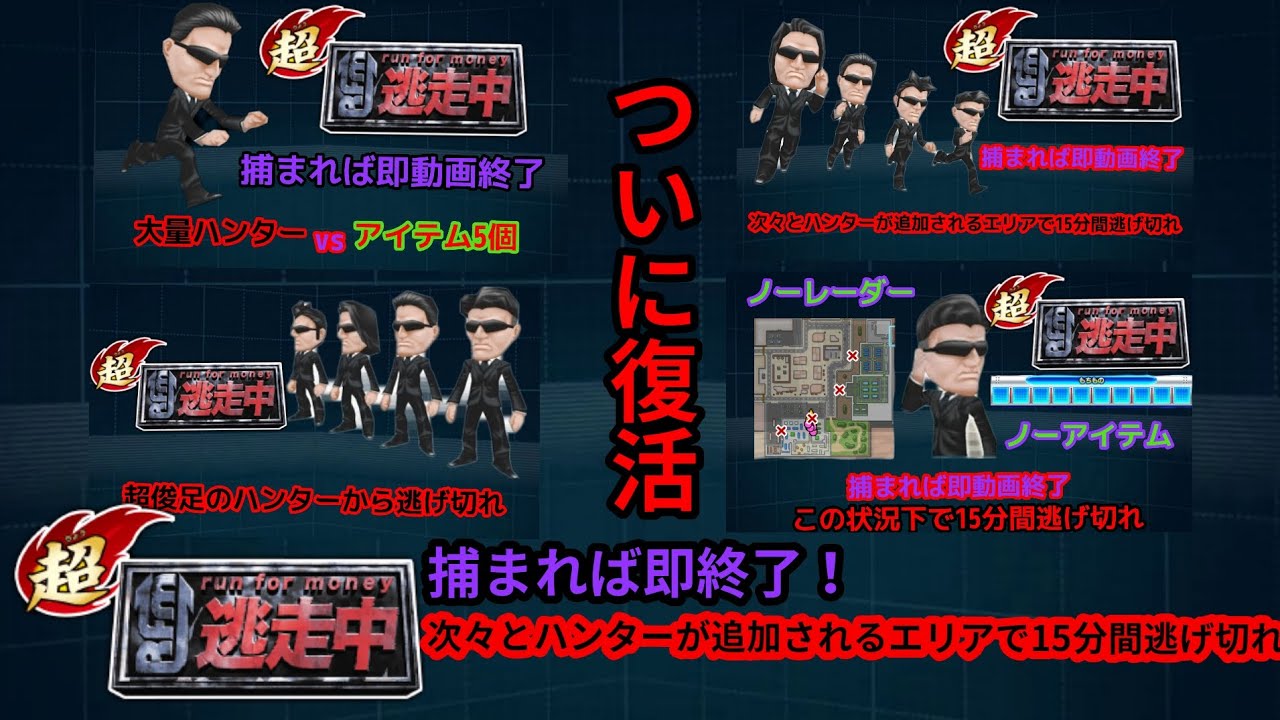 【恐怖の大逃走劇復活！捕まったら即動画終了】次々にハンターが追加される鬼畜エリアで15分間逃げ切れ【超逃走中】