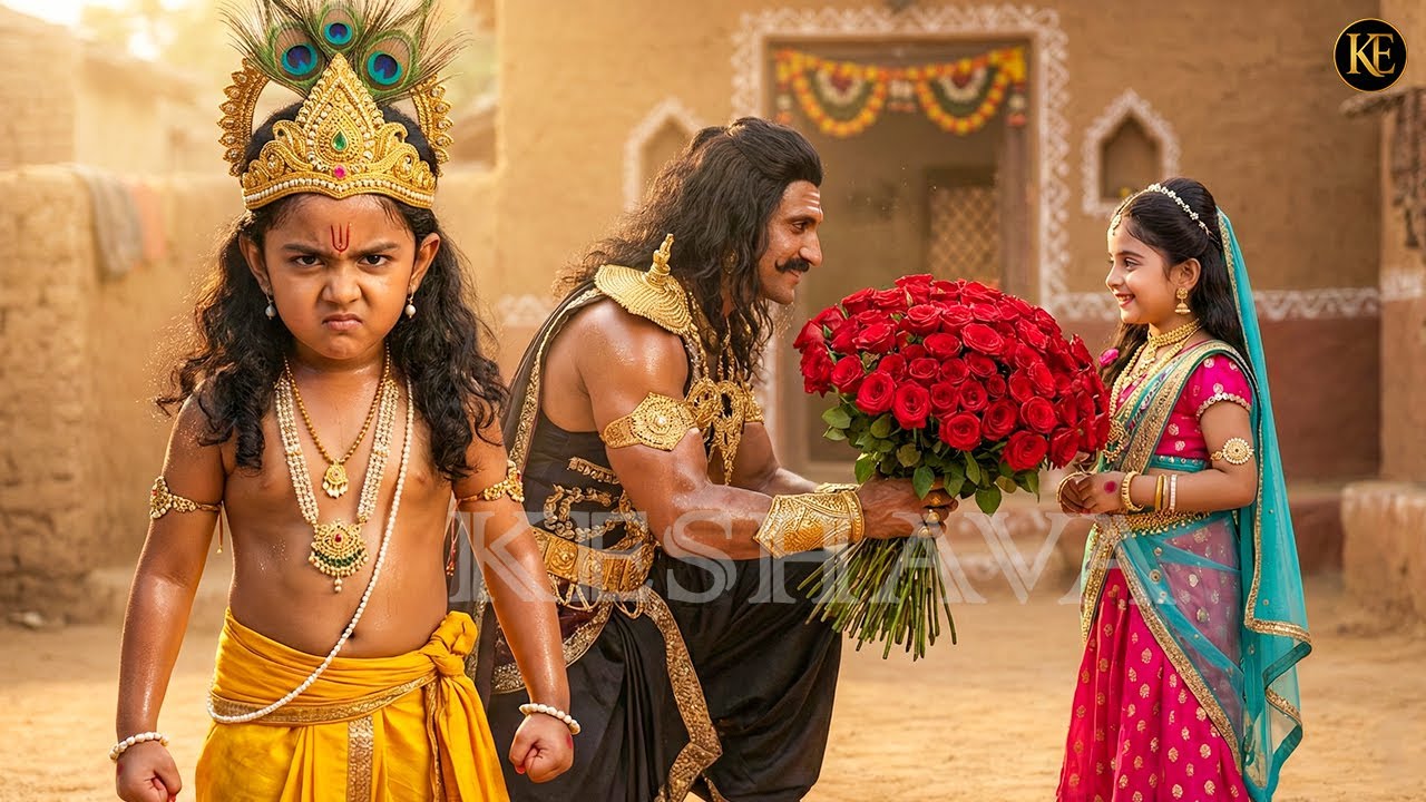 Rose Day पर कंस ने राधा को दिया गुलाब, यह देख बाल कान्हा हुए अत्यंत क्रोधित || Shree Krishan leela