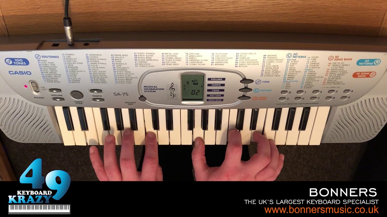 Клавиатура Casio SA-75 &mdash; 100 звуков и функций