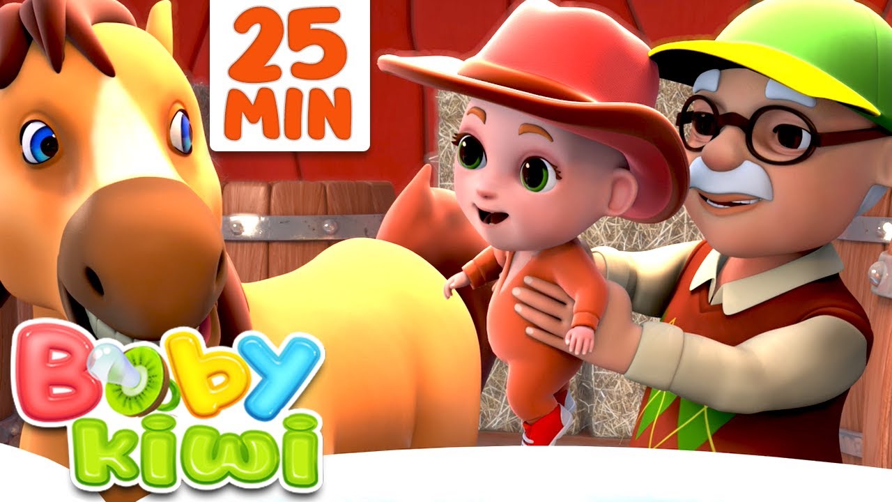 Old MacDonald Had A Farm | Rain Rain Go Away | Nursery Rhymes Compilation | Baby Kiwi 🥝