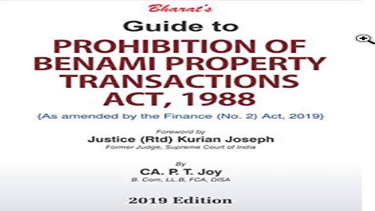 Guide to PROHIBITION OF BENAMI PROPERTY TRANSACTIONS ACT 1988