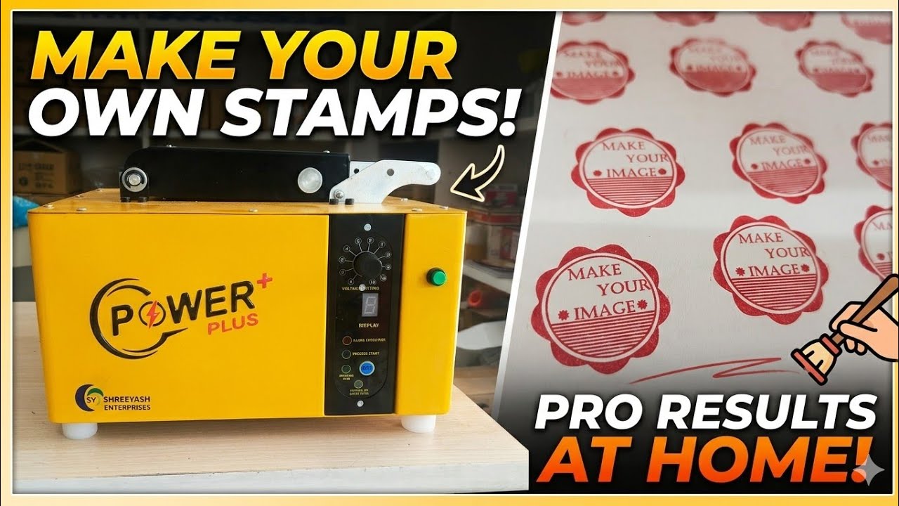 How To Make Custom Rubber Stamps At Home | Power Plus Flash Stamp Machine Review
