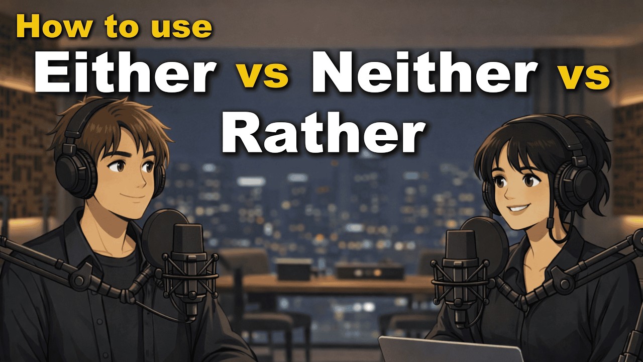 How to use Either…Or vs Neither…Nor vs Rather Than | Easy English Conversation Practice