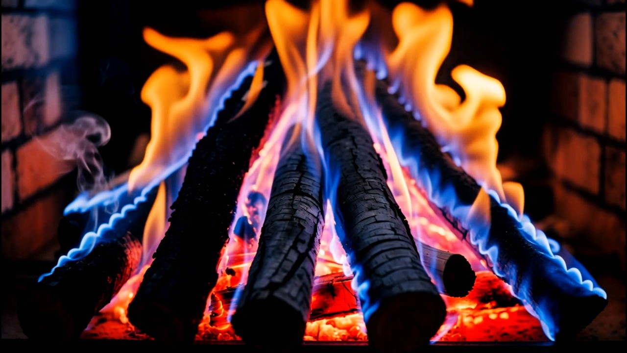 Cozy Fireplace 4K 🔥 Crackling Fire Sounds for Sleep, Relaxation & Peaceful Nights