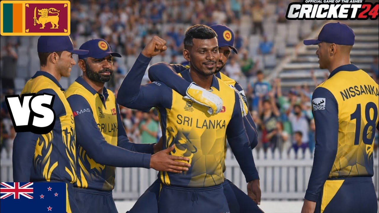 SRI LANKA VS NEW ZEALAND - ICC T20 WORLD CUP MATCH - CRICKET 24 PS5