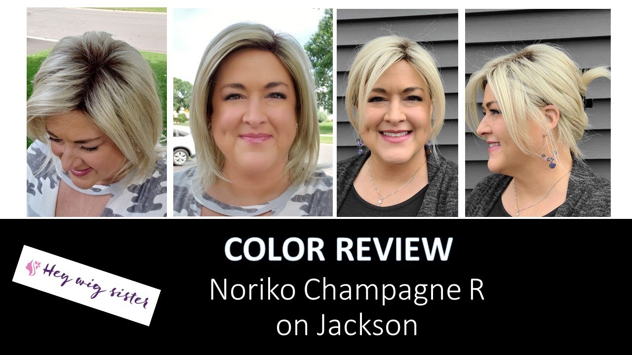 Noriko Jackson in Champagne R -  rooted blonde (DARK roots) | WIG COLOR REVIEW INSIDE AND OUTSIDE