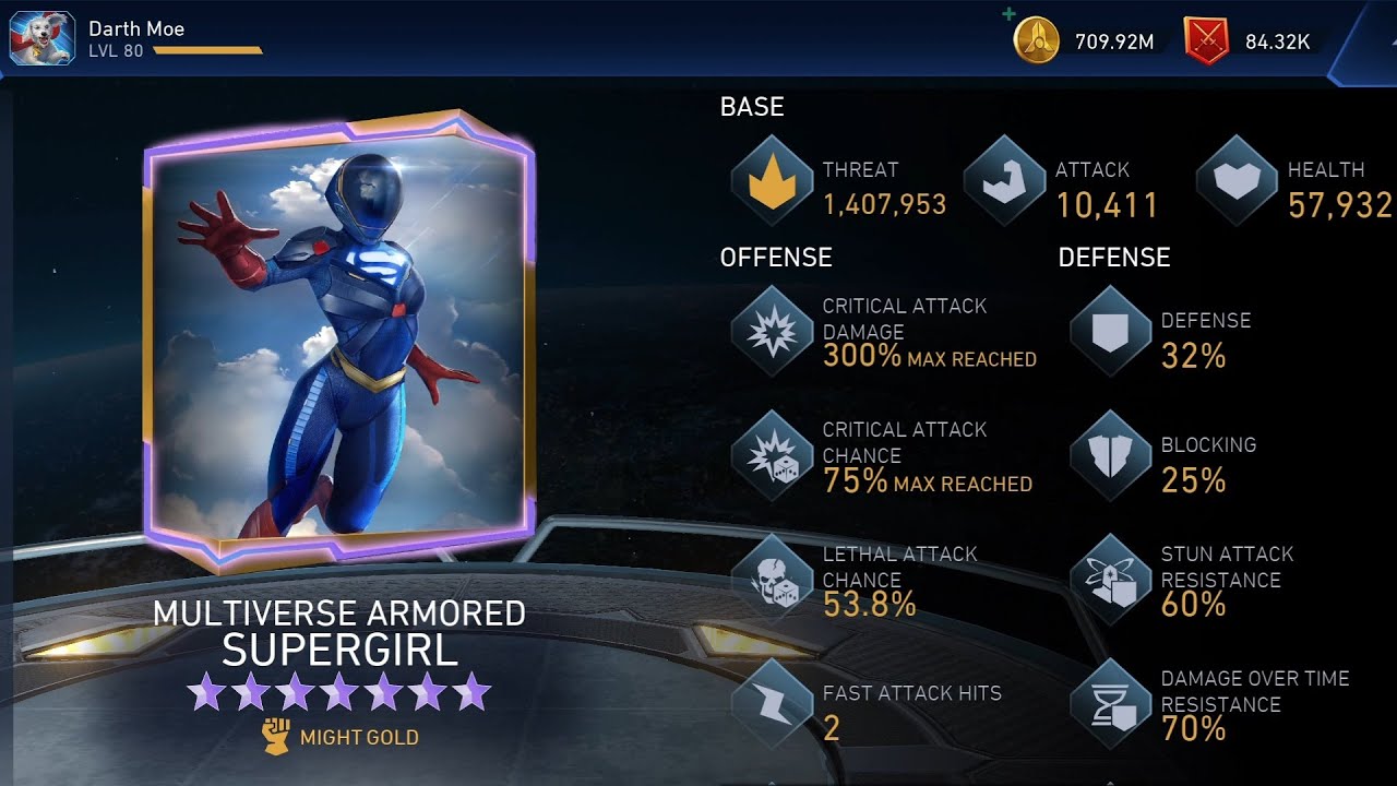 Multiverse Armored Supergirl - Ascension 1 Star to 7 Stars - Injustice 2 Mobile